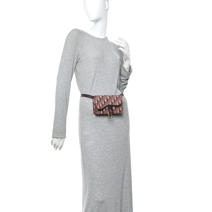 Christian Dior Oblique Saddle Belt Bag Bordeaux 2 of 10