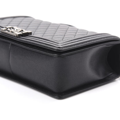 Chanel Caviar Quilted New Medium Boy Flap Black 7 of 10