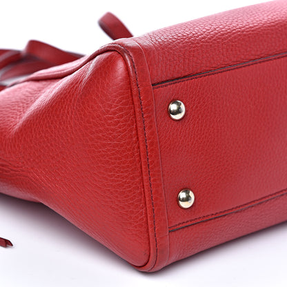 Gucci Pebbled Calfskin Small Soho Top Handle Bag Red 9 of 24