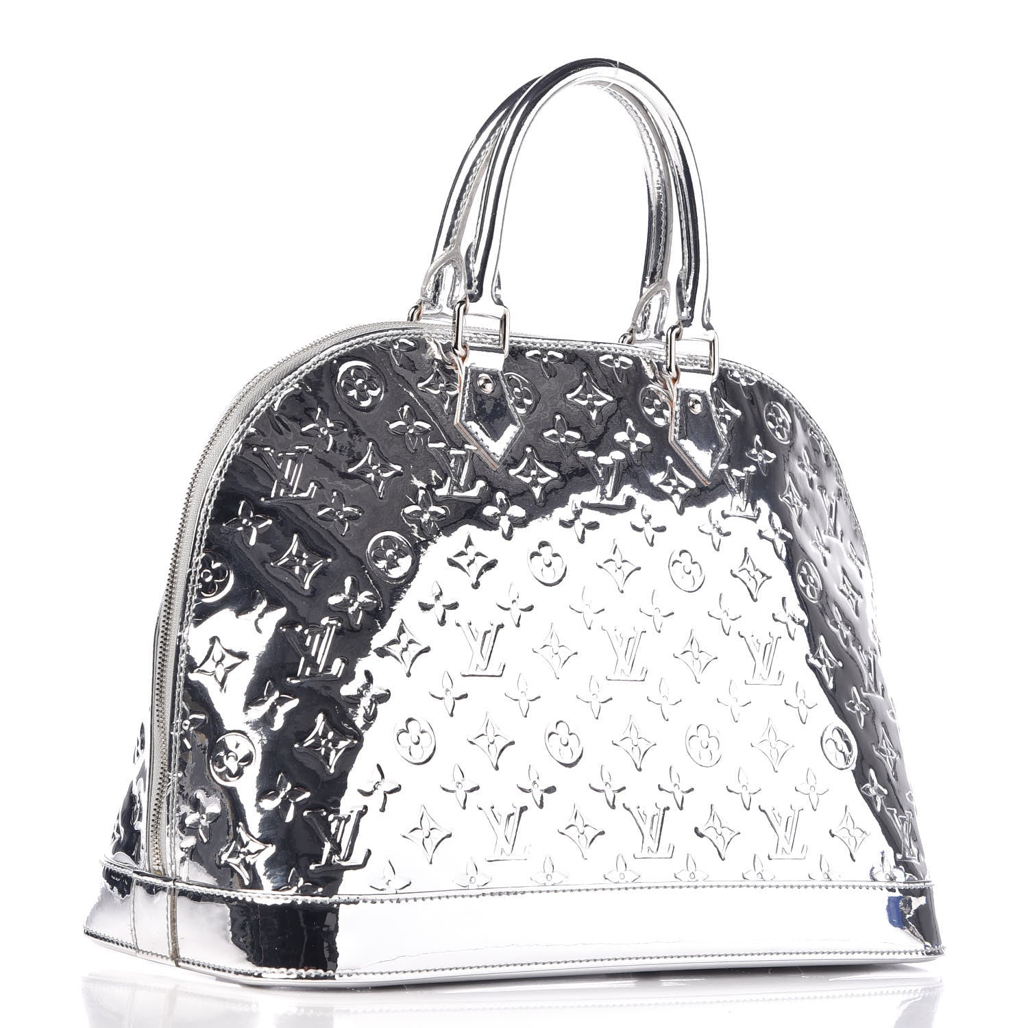 Louis Vuitton Monogram Miroir Alma MM Silver 3 of 9