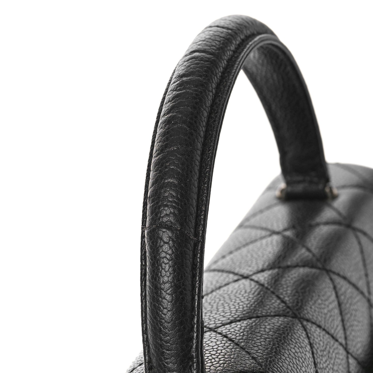 Caviar Quilted Jumbo Kelly Flap Black