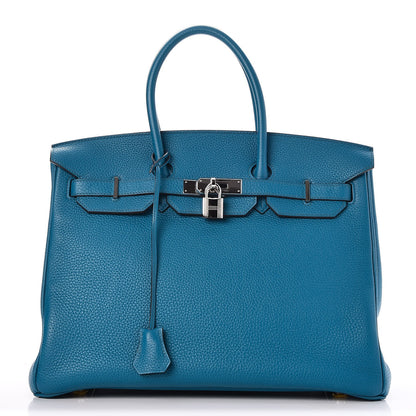 Hermes Togo Birkin 35 Bleu Izmir 1 of 32