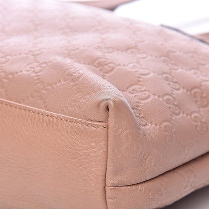 Gucci Guccissima Medium Zippered Shopping Tote Rose Beige 11 of 12