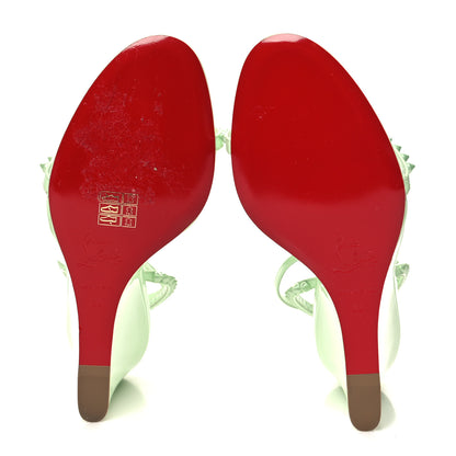 Christian Louboutin Patent Calfskin So Me Spike 85 Wedge Sandals 39 Studio Green 5 of 7