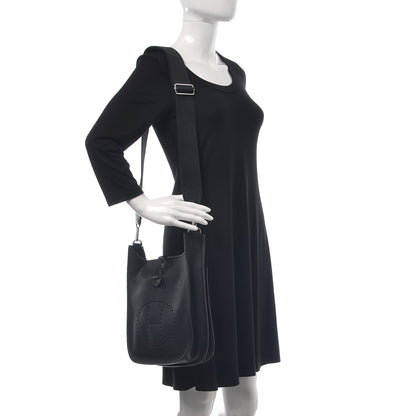 Hermes Taurillon Clemence Evelyne III PM Black 2 of 8