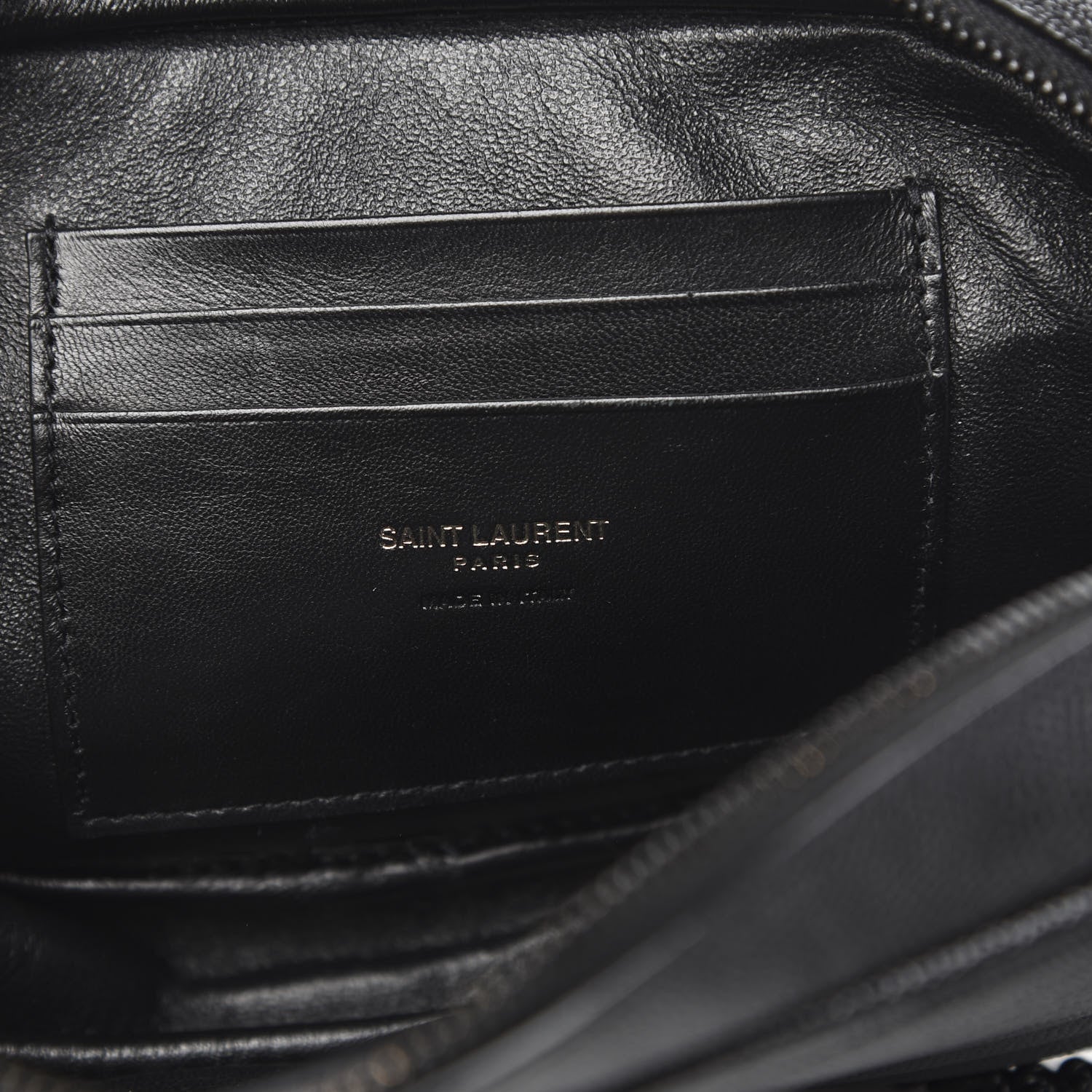 Saint Laurent Grain De Poudre Matelasse Monogram Mini Lou Camera Bag Black 7 of 11