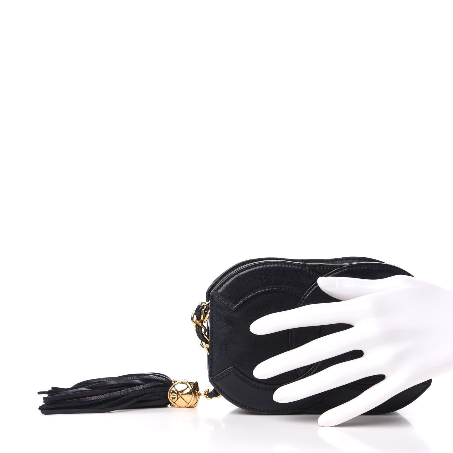 Chanel Lambskin Quilted CC Tassel Crossbody Black 2 of 9