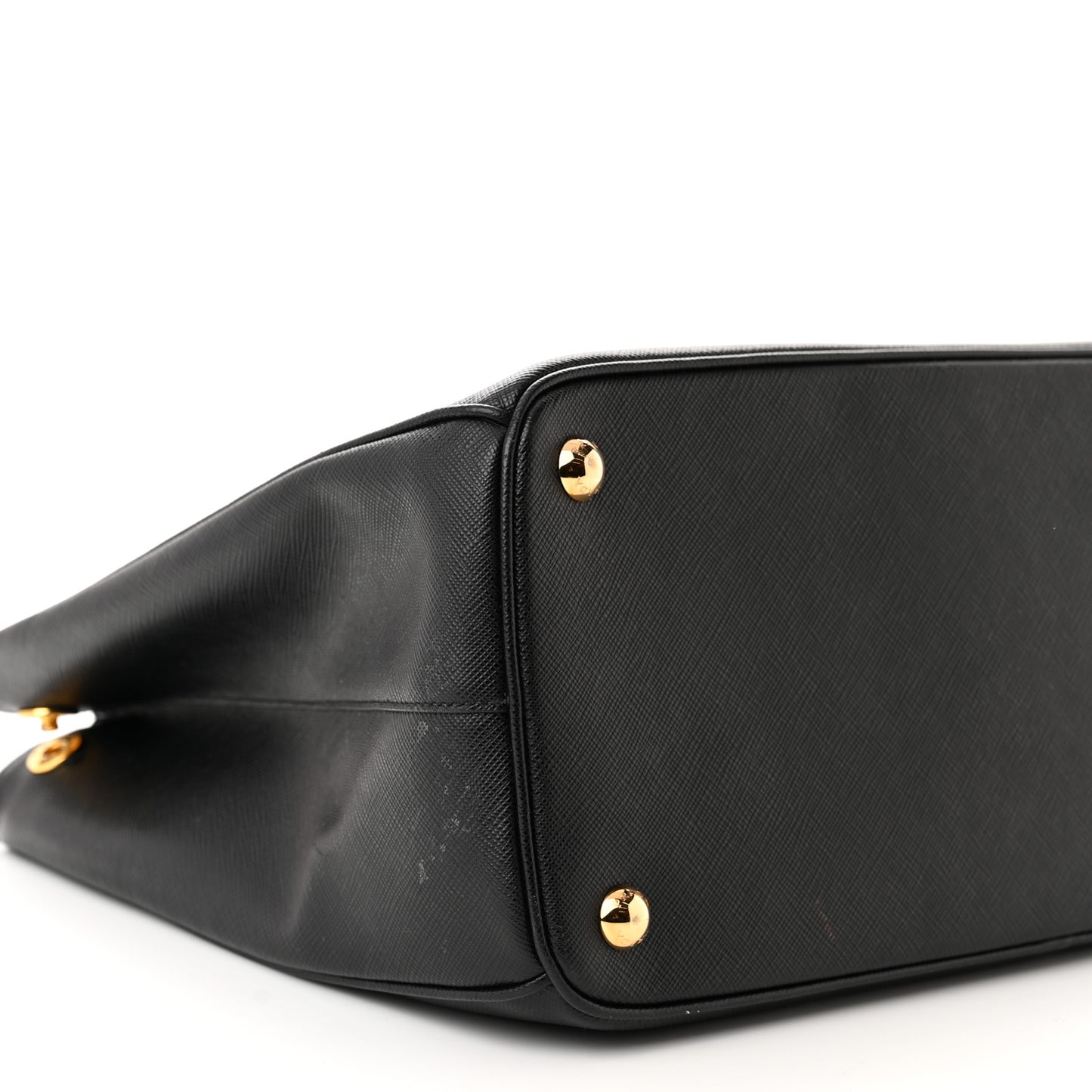 Saffiano Lux Large Galleria Double Zip Tote Black