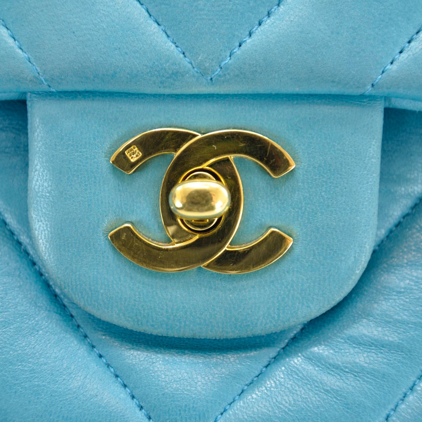 Lambskin Chevron Medium Double Flap