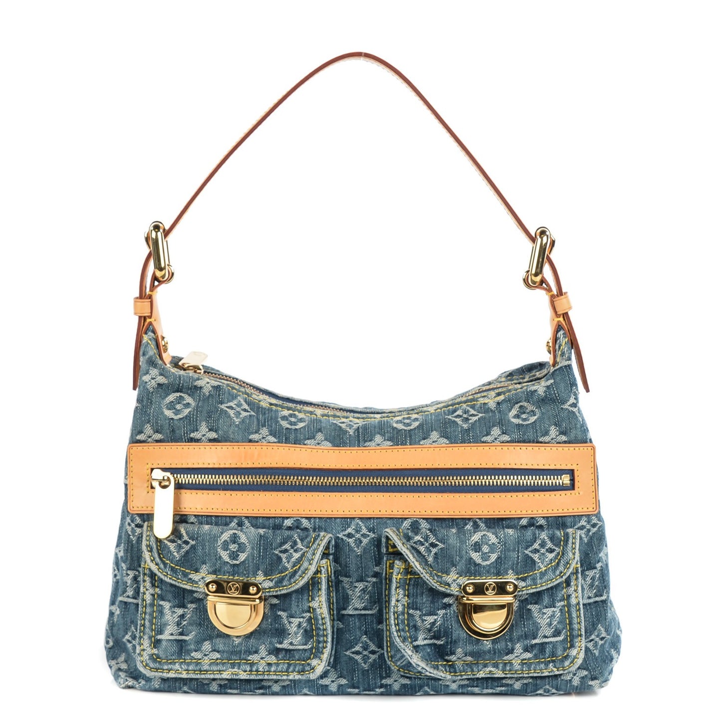 Monogram Denim Baggy PM Blue