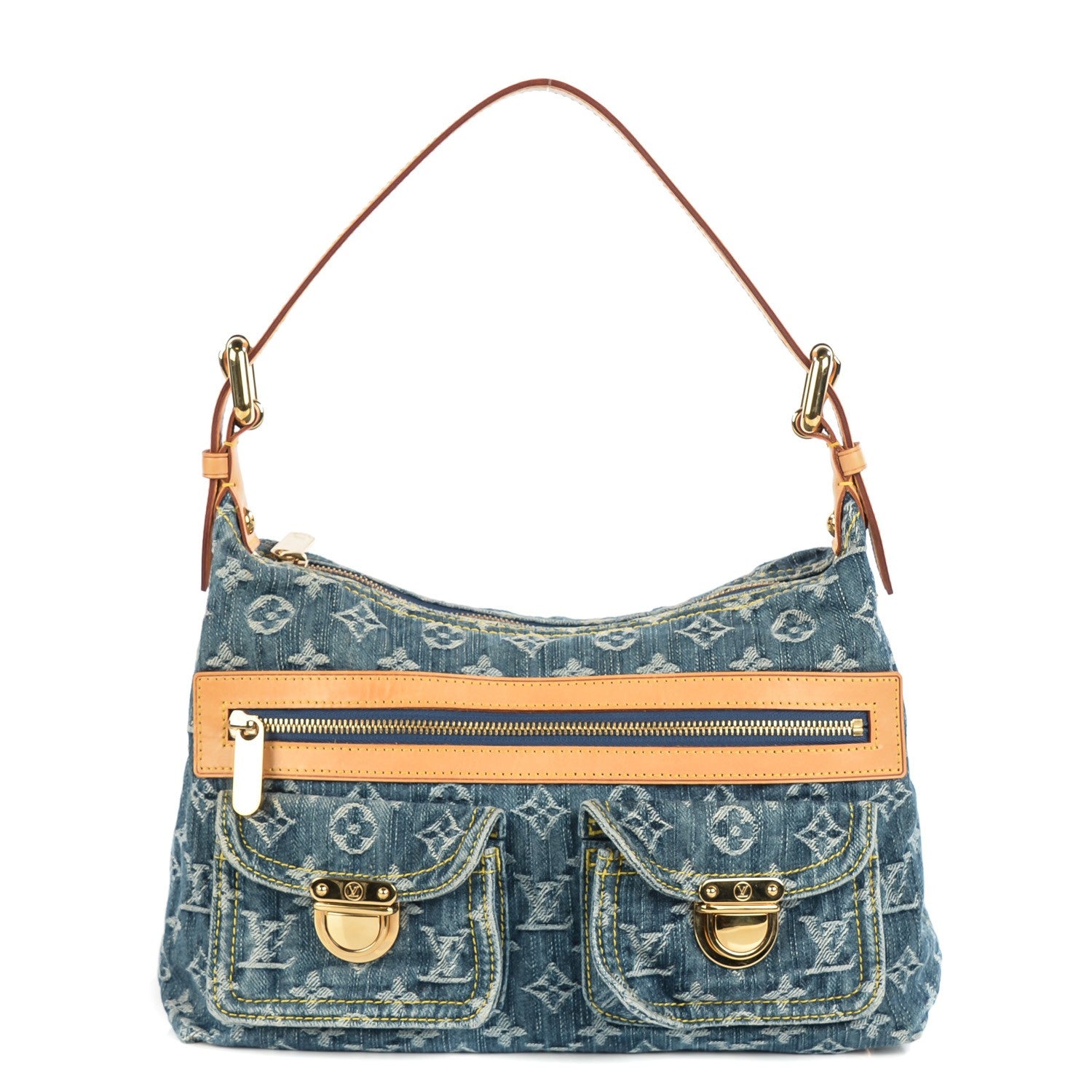 Louis Vuitton Monogram Denim Baggy PM Blue 1 of 7