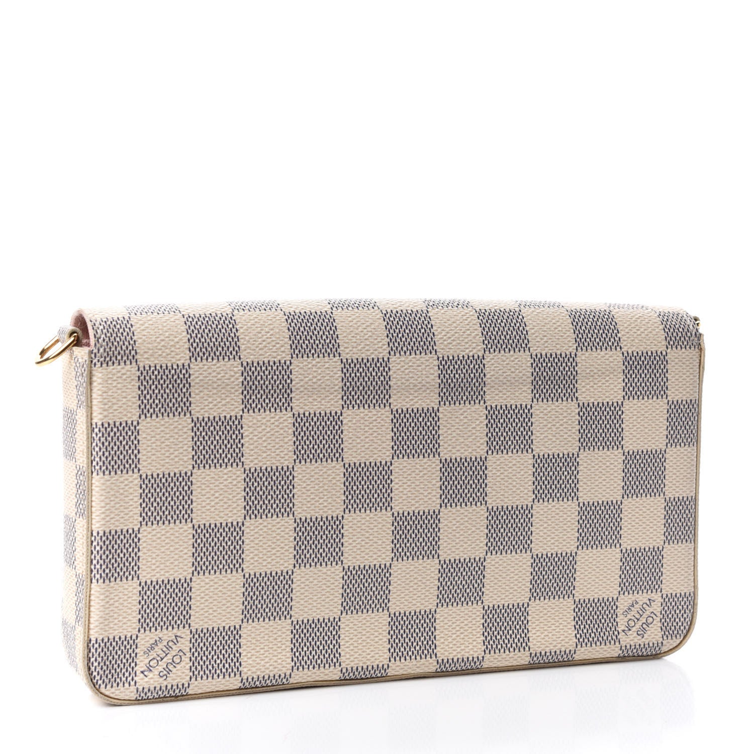 Louis Vuitton Damier Azur Pochette Felicie Chain Wallet Rose Ballerine 4 of 8