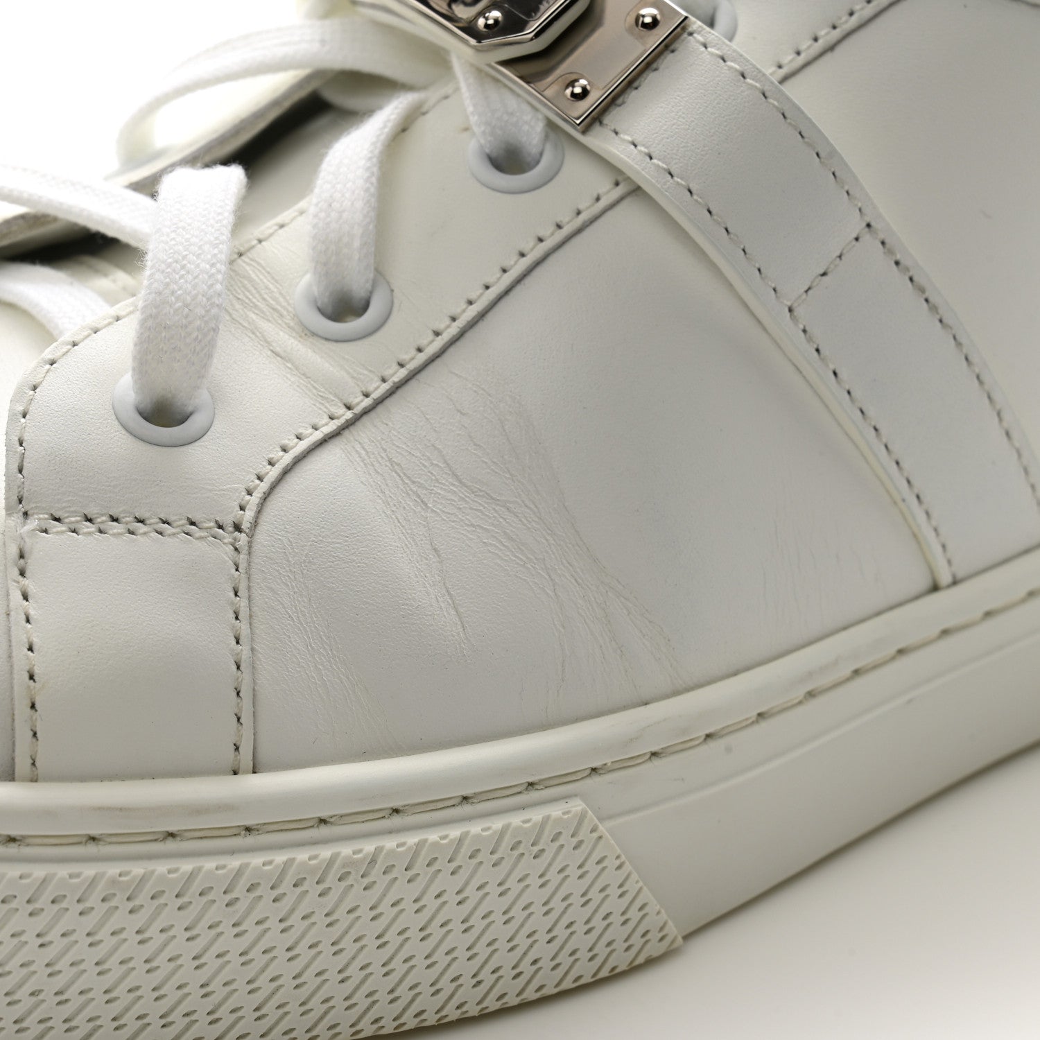 Hermes Calfskin Mens Day Sneakers 40.5 White 12 of 12