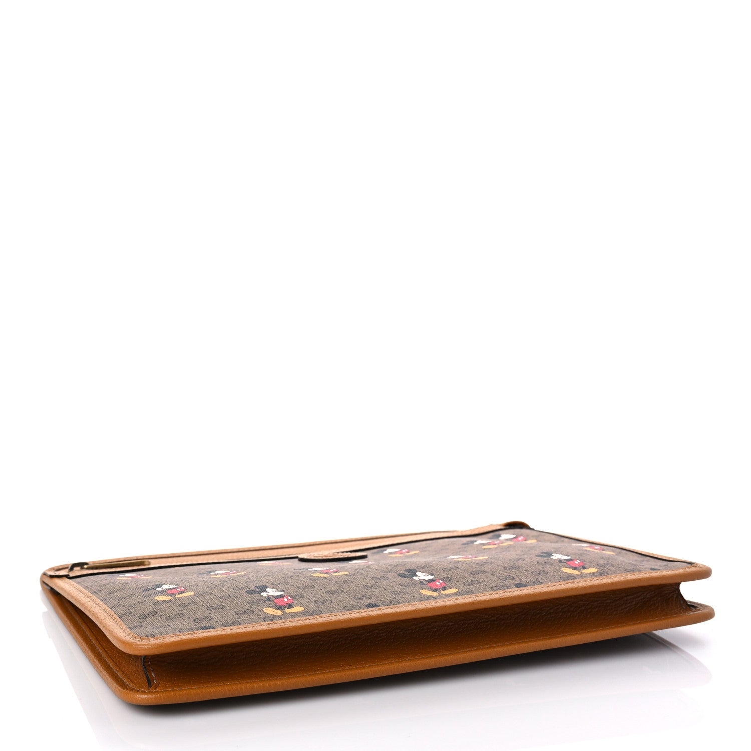 Gucci X DISNEY Mini Vintage GG Supreme Monogram Mickey Mouse Documents Holder Beige Vintage Sun Oil 4 of 8