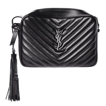 Saint Laurent Calfskin Matelasse Monogram Lou Camera Bag Black 1 of 12