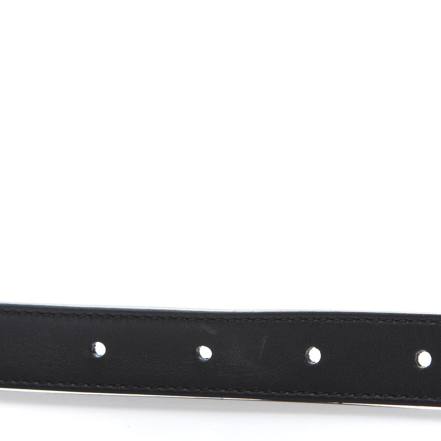 Calfskin Pearl Double G 20mm Belt 85 34 Black Cream