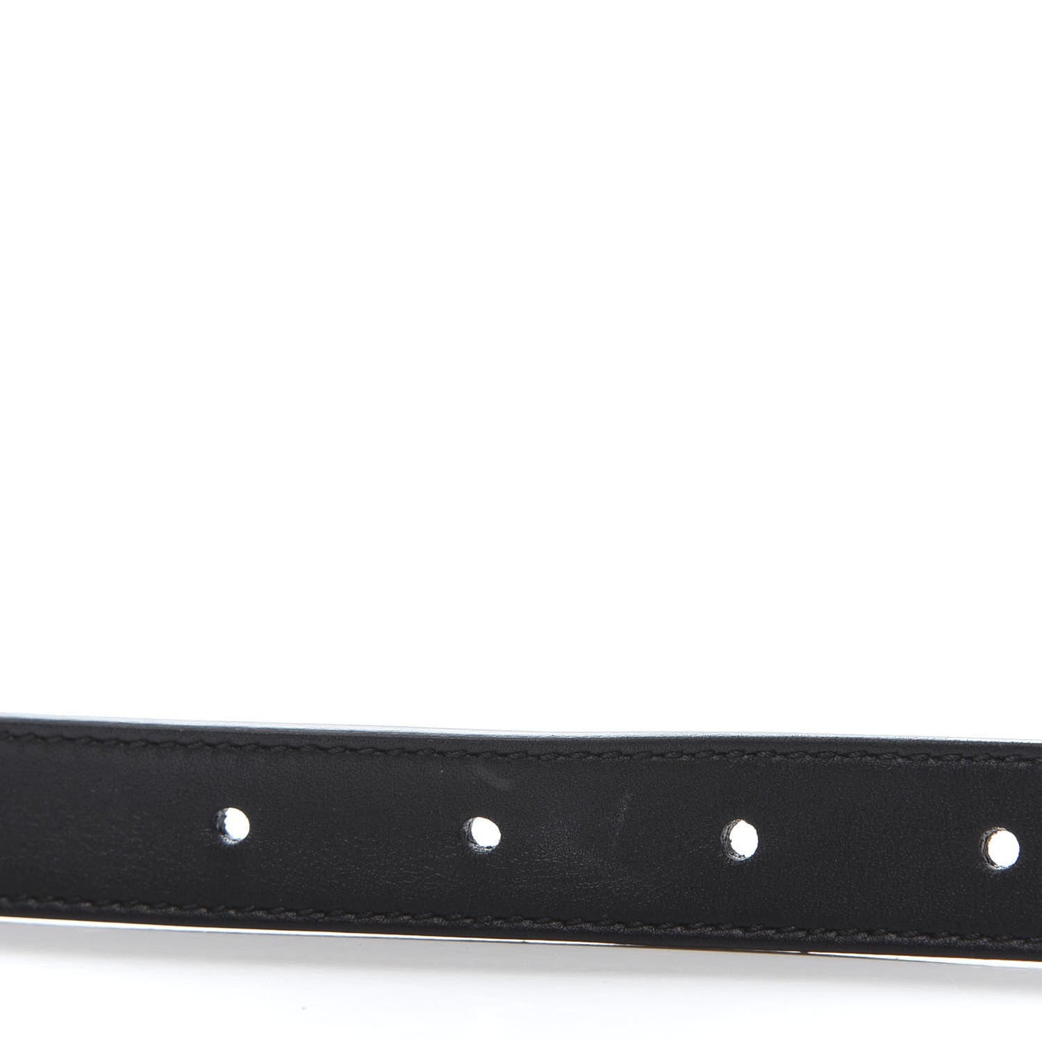 Gucci Calfskin Pearl Double G 20mm Belt 85 34 Black Cream 7 of 8