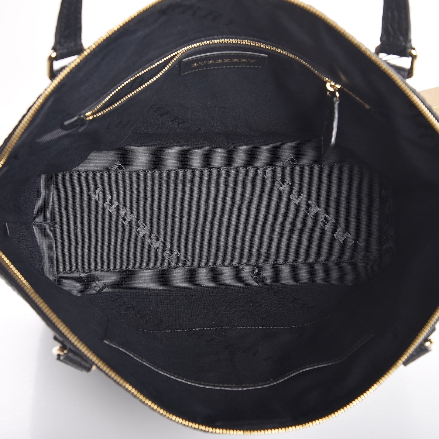 Signature Grain Calfskin Medium Welburn Tote Black