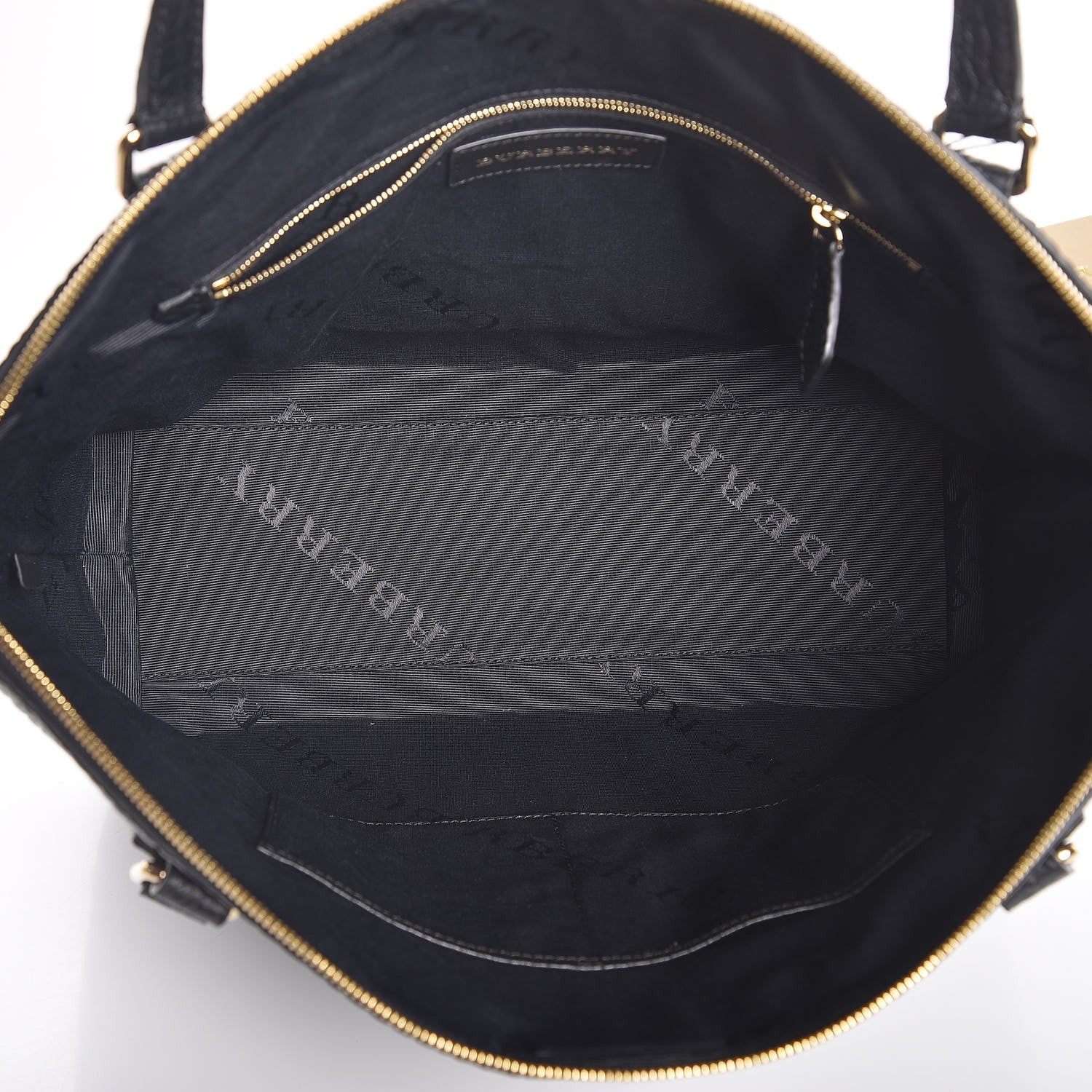 Burberry Signature Grain Calfskin Medium Welburn Tote Black 5 of 7