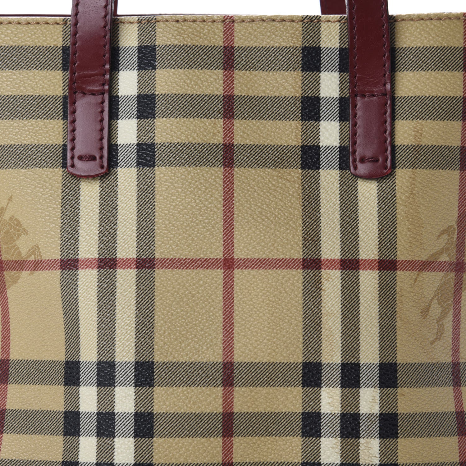 Burberry Haymarket Check Small Tote Red 13 of 13
