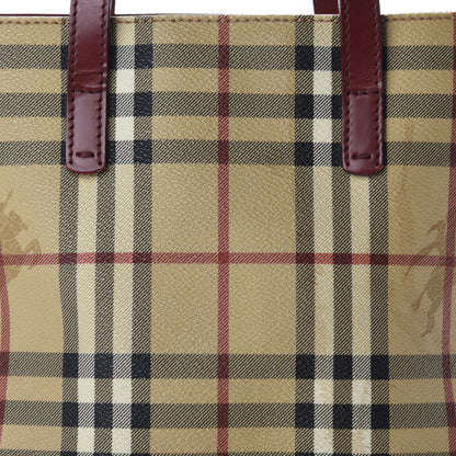 Burberry Haymarket Check Small Tote Red 13 of 13