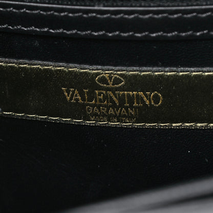 Valentino Garavani Calfskin Panther Medium Guitar Strap Rockstud Rolling Flap Saddle Bag Black 8 of 8