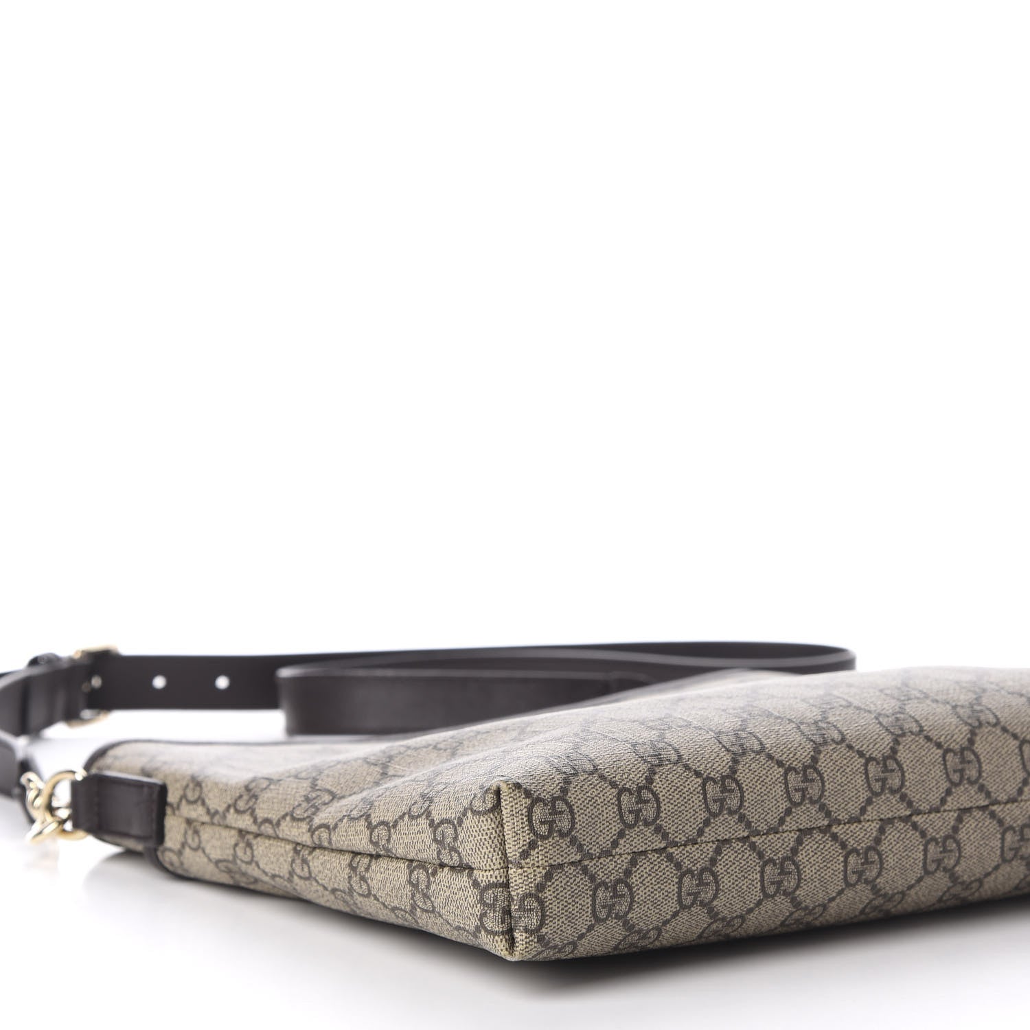 Gucci GG Plus Monogram Medium Flat Messenger Bag Dark Brown 6 of 13