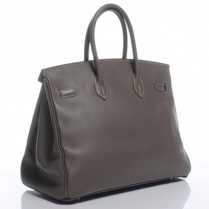 Hermes Epsom Candy Birkin 35 Etain Bleu Thalassa 3 of 11