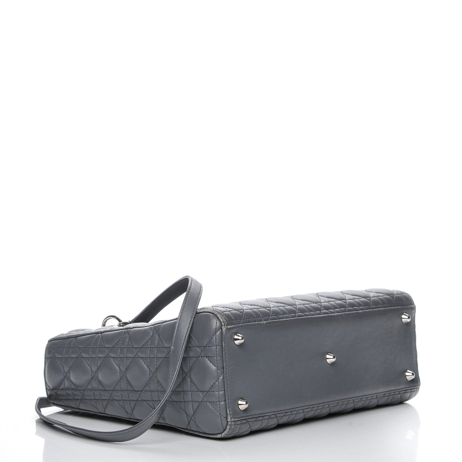 Christian Dior Lambskin Cannage Large Lady Dior Grey 4 of 20
