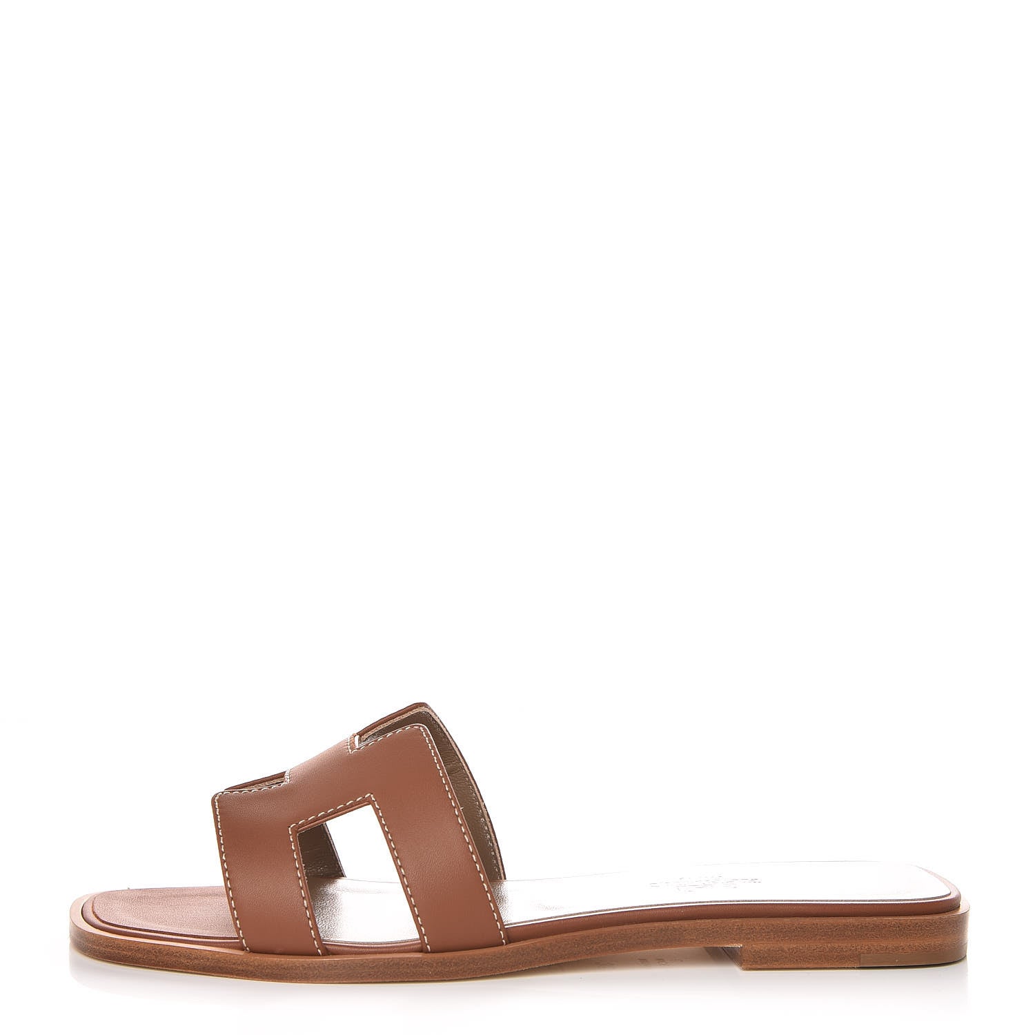 Hermes Box Calfskin Oran Sandals 36 Gold 1 of 10