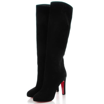 Christian Louboutin Suede Royal Vicky 120 Boots 40 Black 3 of 9