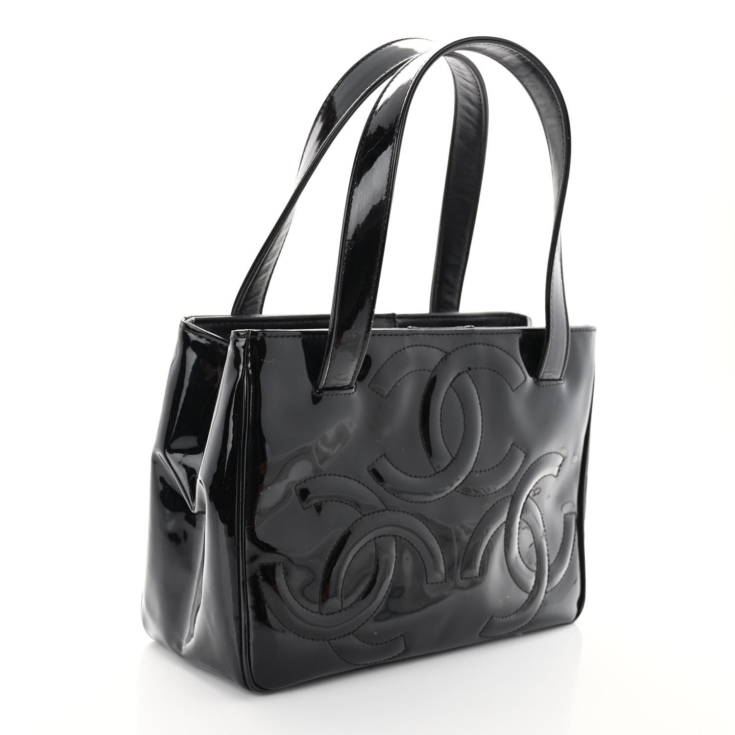 Chanel Patent CC Mini Tote Black 3 of 11