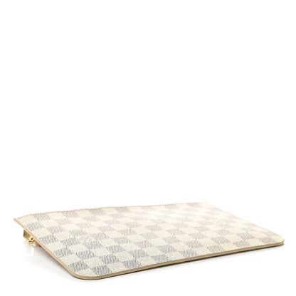 Louis Vuitton Damier Azur Neverfull MM GM Pochette Rose Ballerine 4 of 9