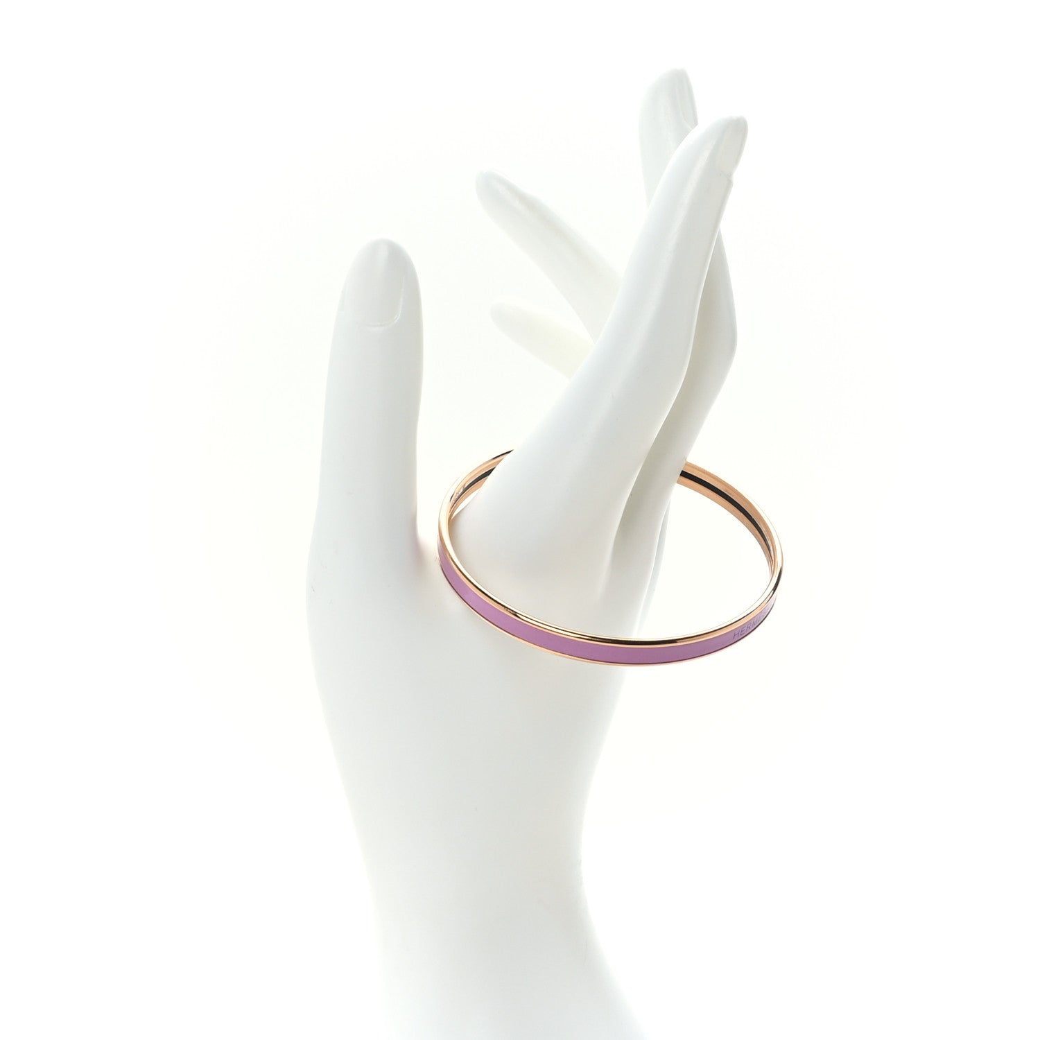 Hermes Enamel Uni Bangle Rose Dragee 2 of 5