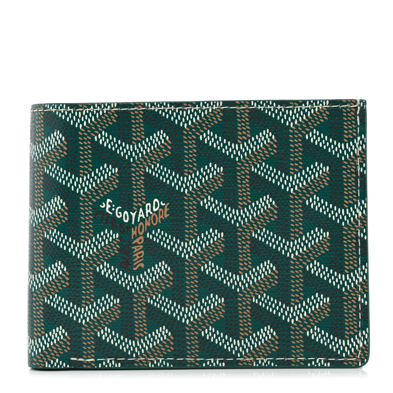 Goyard Goyardine Bi-Fold Victoire PM Wallet Green 1 of 8
