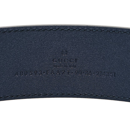 Gucci GG Supreme Monogram Water Flora Double G 40mm Belt 90 36 Beige Blue Multicolor 5 of 5