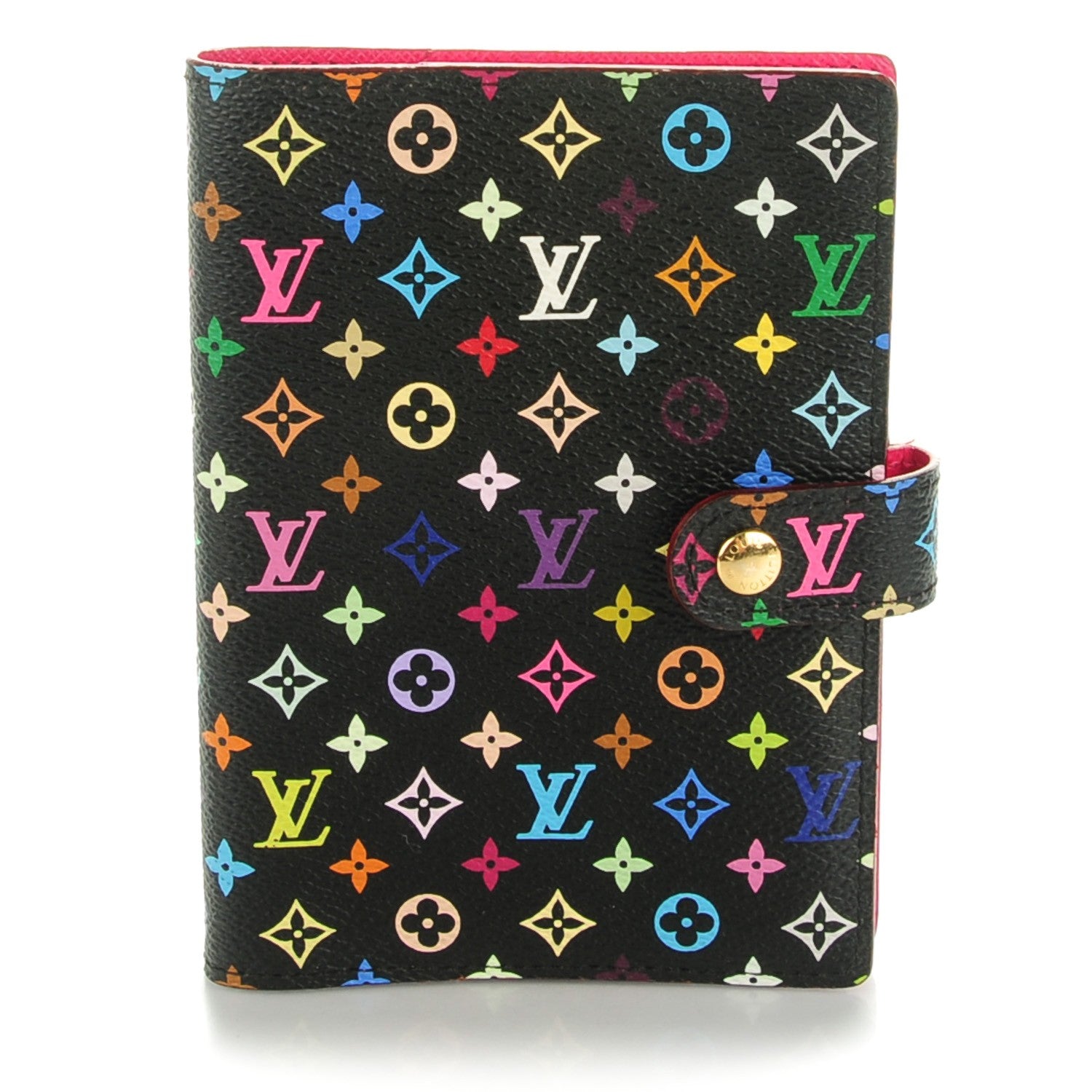 Louis Vuitton Monogram Multicolor Small Ring Agenda Cover Black Grenade 1 of 7