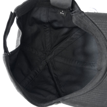 Balenciaga Cotton Drill Logo Classic Baseball Cap 59 L Black White 7 of 9