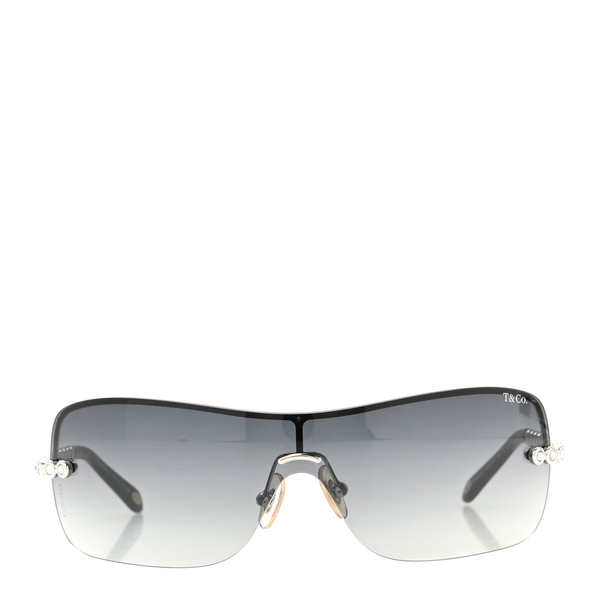Metal Crystal Shield TF3002-B Sunglasses Black