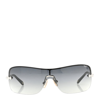 Tiffany Metal Crystal Shield TF3002-B Sunglasses Black 2 of 9