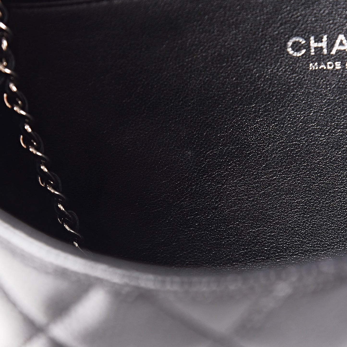 Caviar Quilted Clutch With Chain Flap Black