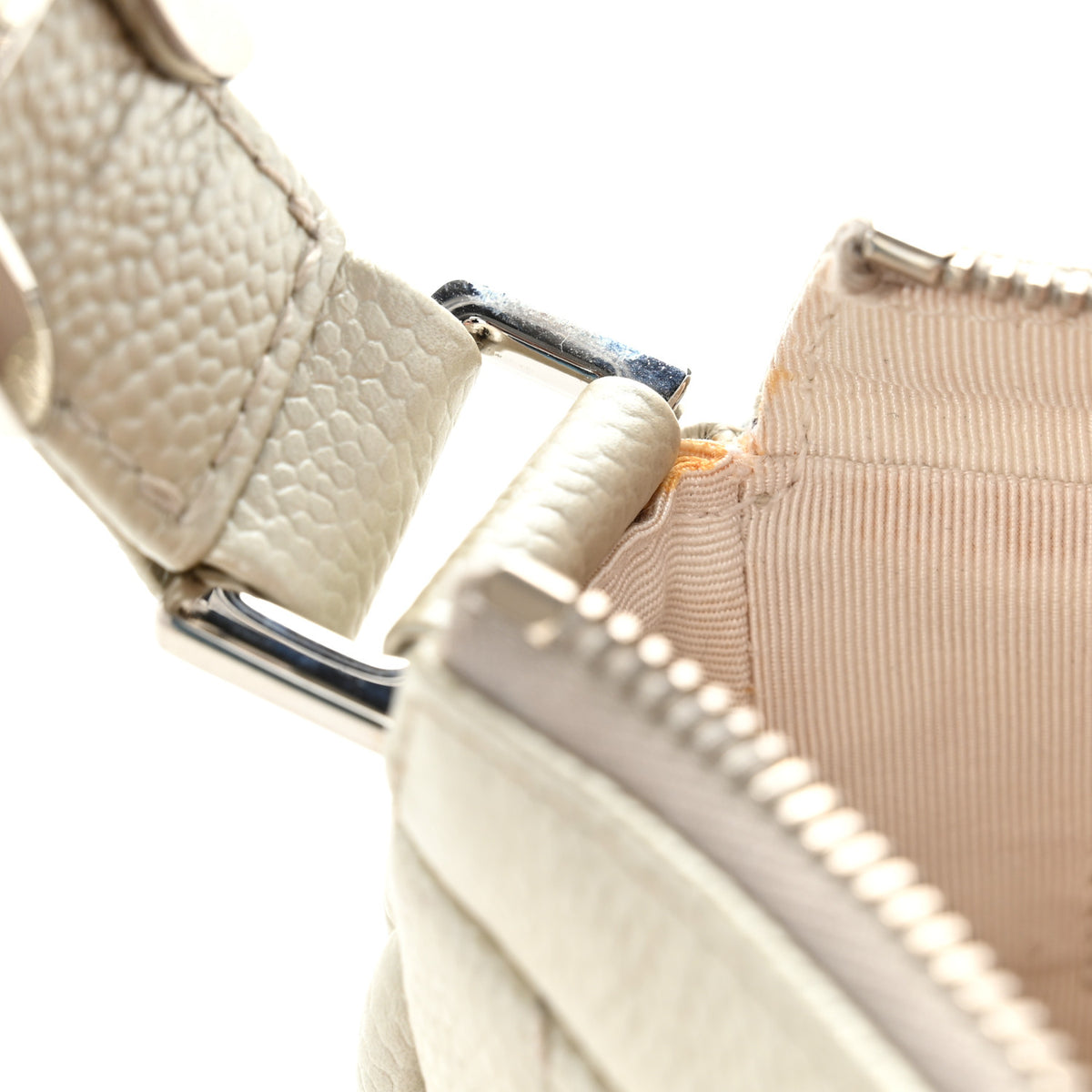 Metallic Caviar Quilted Timeless CC Shoulder Bag Light Gold