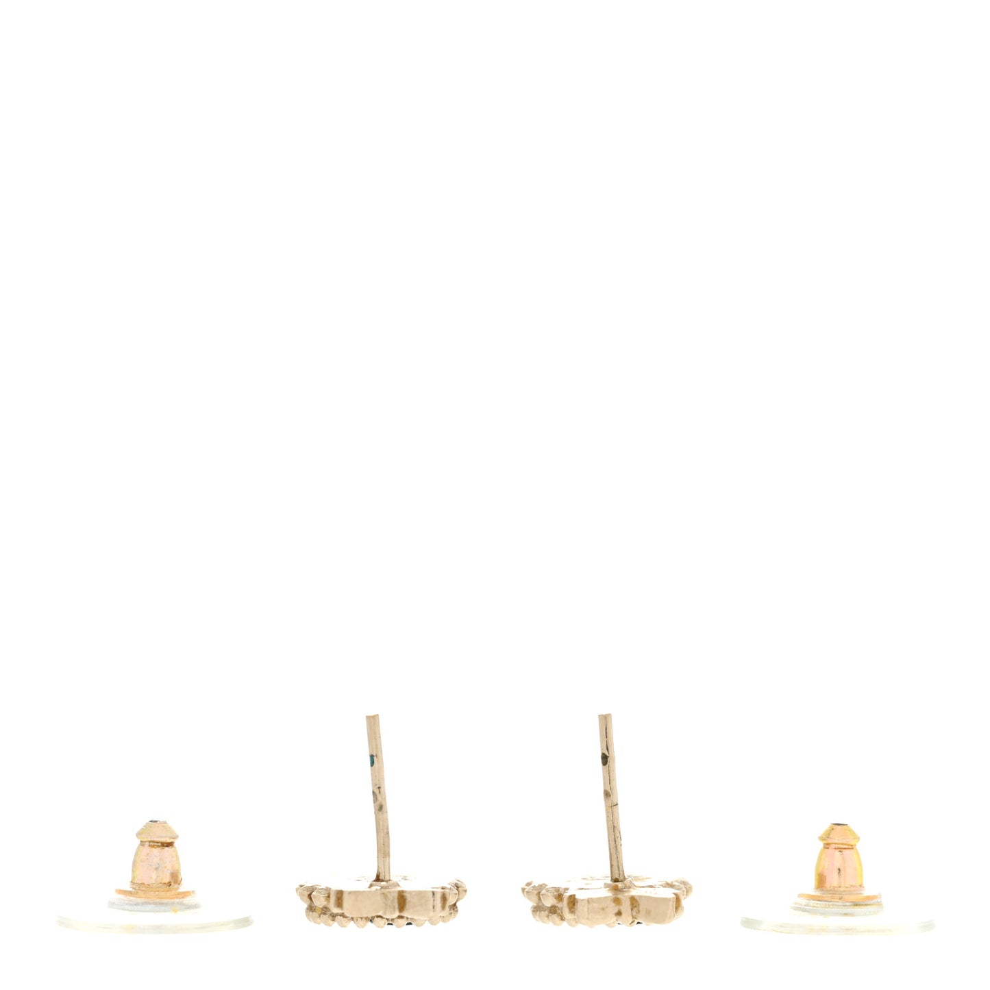 CC Bow Earrings Black Gold