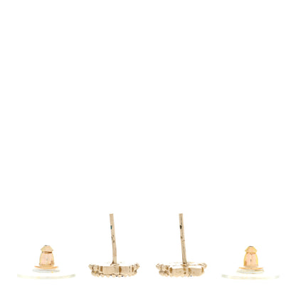 Chanel CC Bow Earrings Black Gold 3 of 7