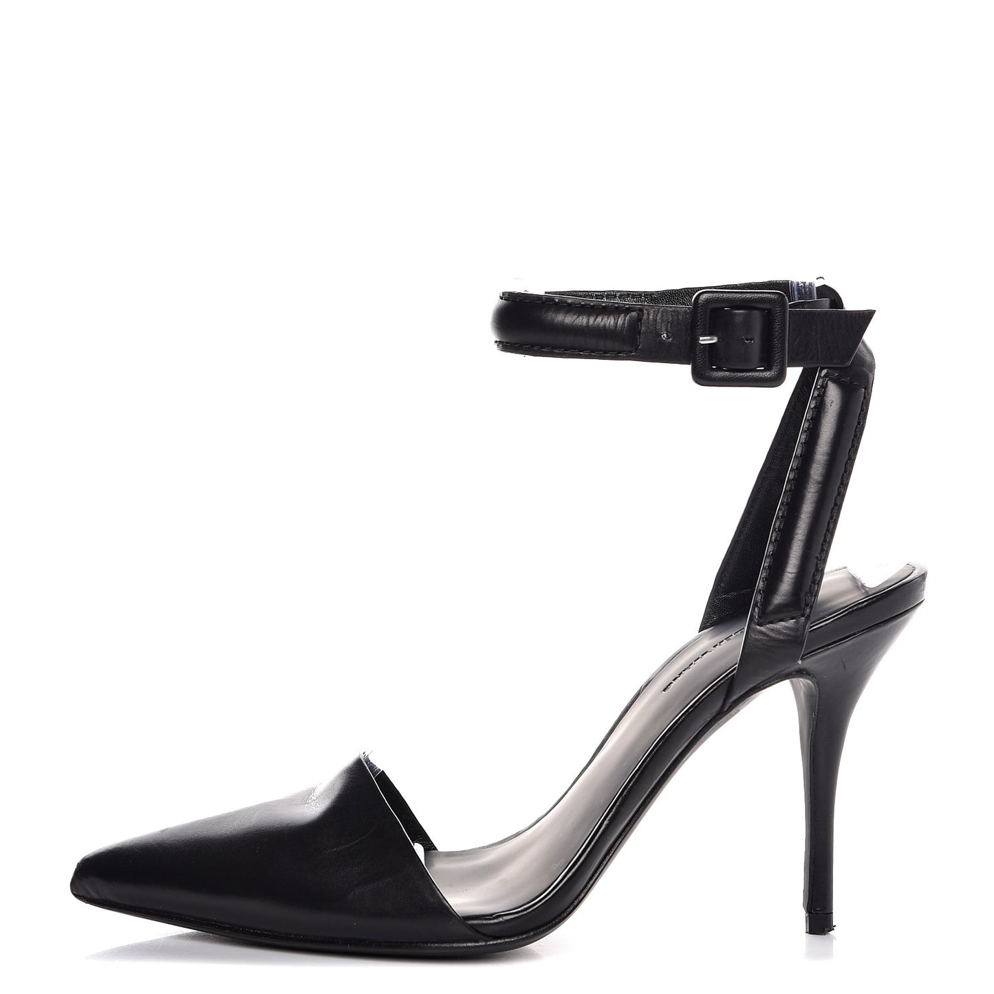 Calfskin Lovisa Ankle Strap Pumps 35.5 Black