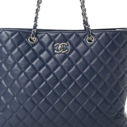 Chanel Caviar Quilted Large CC Shopping Tote Navy 8 of 15