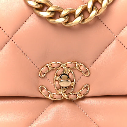 Chanel Lambskin Quilted Medium Chanel 19 Flap Beige 9 of 11