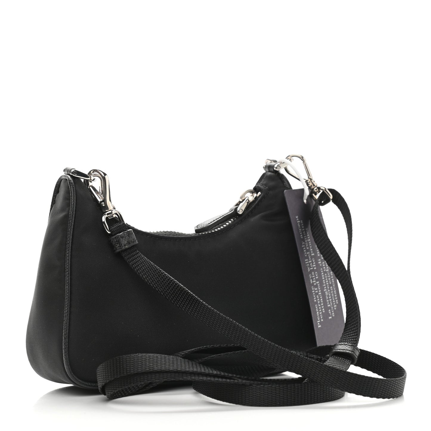 Tessuto Nylon Mini Re-Edition 2000 Shoulder Bag Black