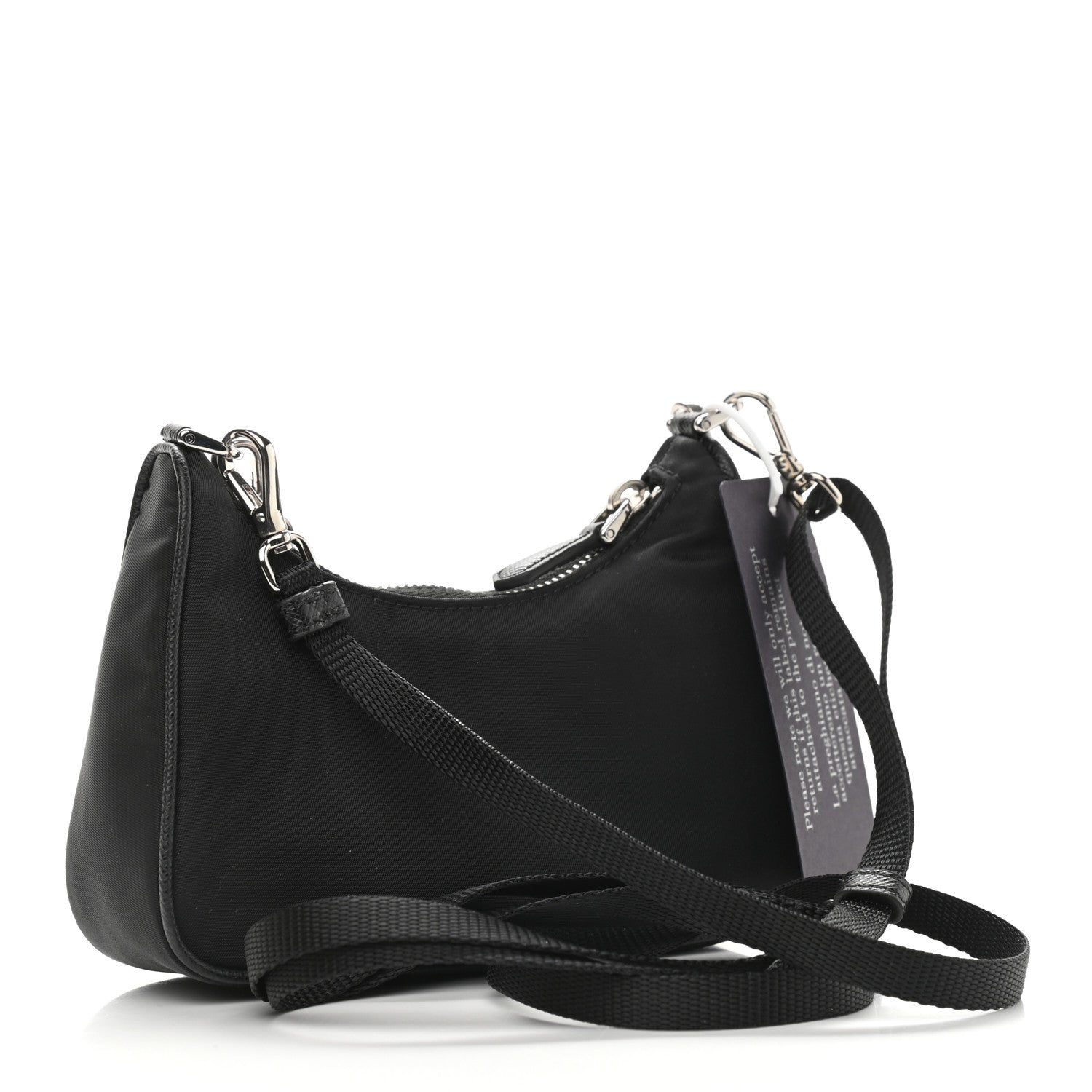 Prada Tessuto Nylon Mini Re-Edition 2000 Shoulder Bag Black 3 of 9