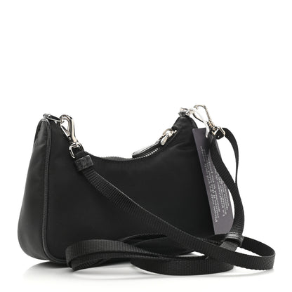 Prada Tessuto Nylon Mini Re-Edition 2000 Shoulder Bag Black 3 of 9